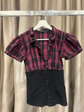 Black and Pink Corset Blouse R