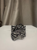 Gunmetal Crystal Cuff Bracelet