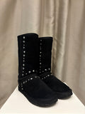 Black Studded Ugg Style Boots