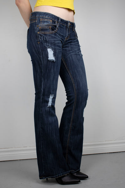 Almost Famous Flare Dark Wash Jeans