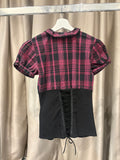 Black and Pink Corset Blouse R