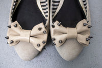 Diesel Ballet Flats With Spiked Bow Detail