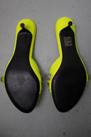 Balenciaga Neon Yellow Cagole 50mm Heels