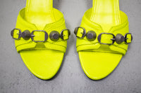 Balenciaga Neon Yellow Cagole 50mm Heels