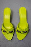 Balenciaga Neon Yellow Cagole 50mm Heels