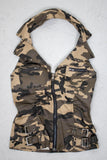 Camo Fitted Halter Top