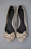 Diesel Ballet Flats With Spiked Bow Detail