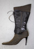 Ferragamo Corset Laced Heel Boots