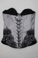 Silver and Black Lace Corset