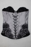 Silver and Black Lace Corset