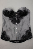 Silver and Black Lace Corset