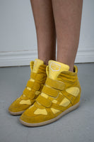 Mustard Sketcher Wedge Sneakers