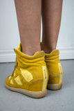 Mustard Sketcher Wedge Sneakers