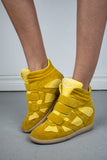 Mustard Sketcher Wedge Sneakers